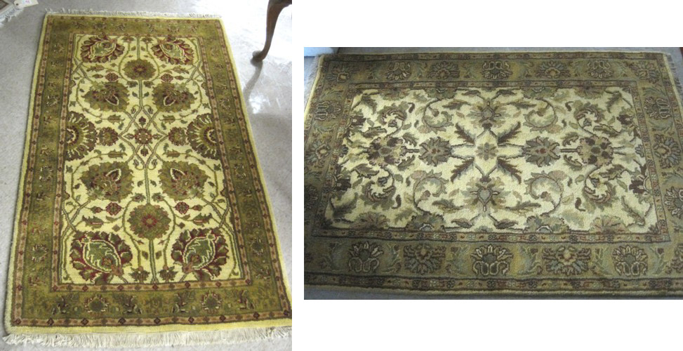 TWO HAND KNOTTED ORIENTAL AREA 16f04a