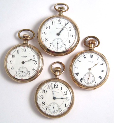 FOUR Waltham OPENFACE POCKET WATCHES  16f04d