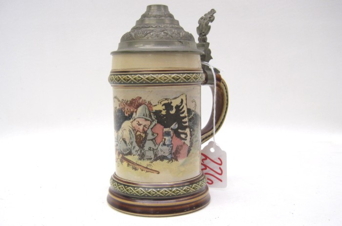 METTLACH BEER STEIN #2177 with print