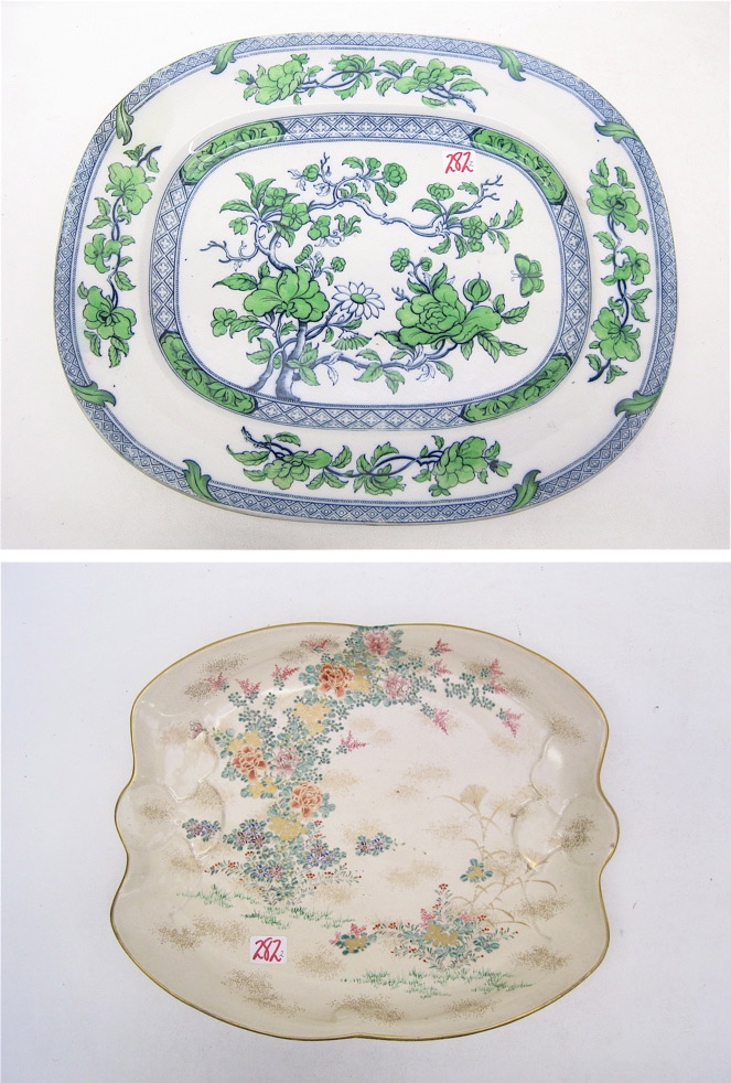 TWO PORCELAIN PLATTERS 1 Japanese 16f0c2