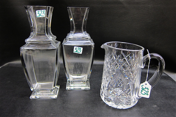 PAIR BACCARAT CRYSTAL VASES A 16f0eb