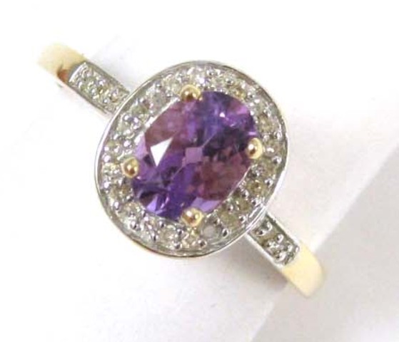 AMETHYST DIAMOND AND FOURTEEN KARAT