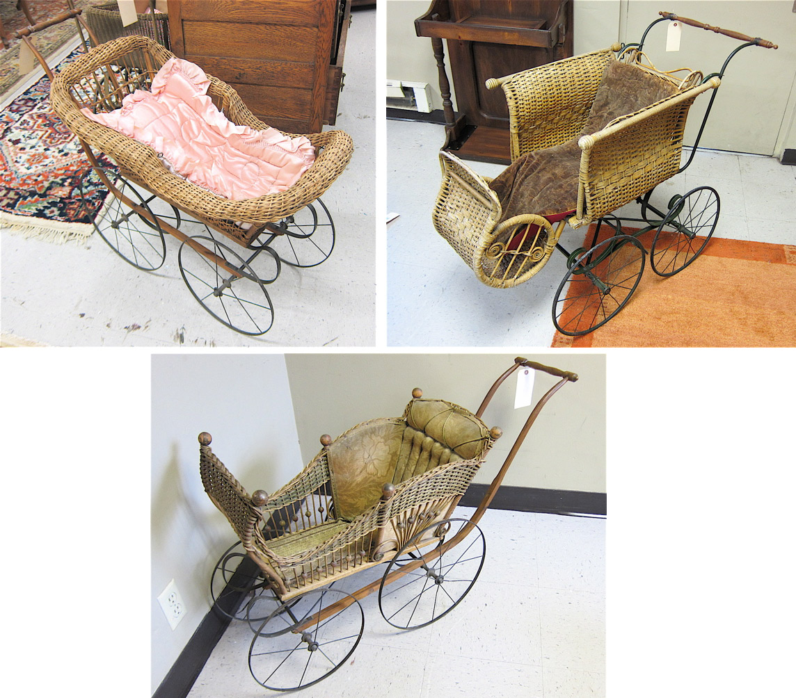 THREE VICTORIAN BABY BUGGIES American 16f156