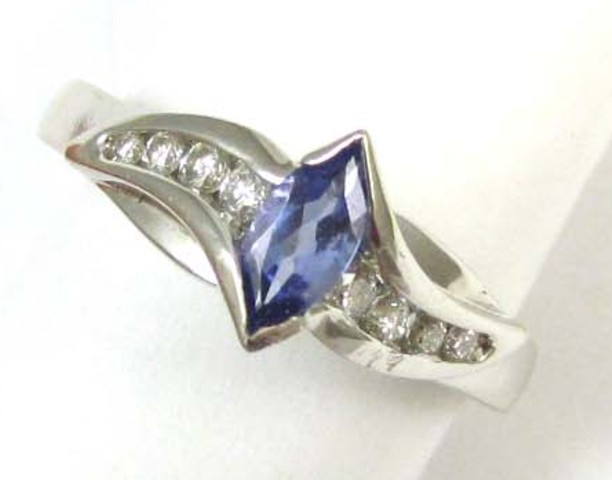 TANZANITE DIAMOND AND WHITE GOLD 16f175