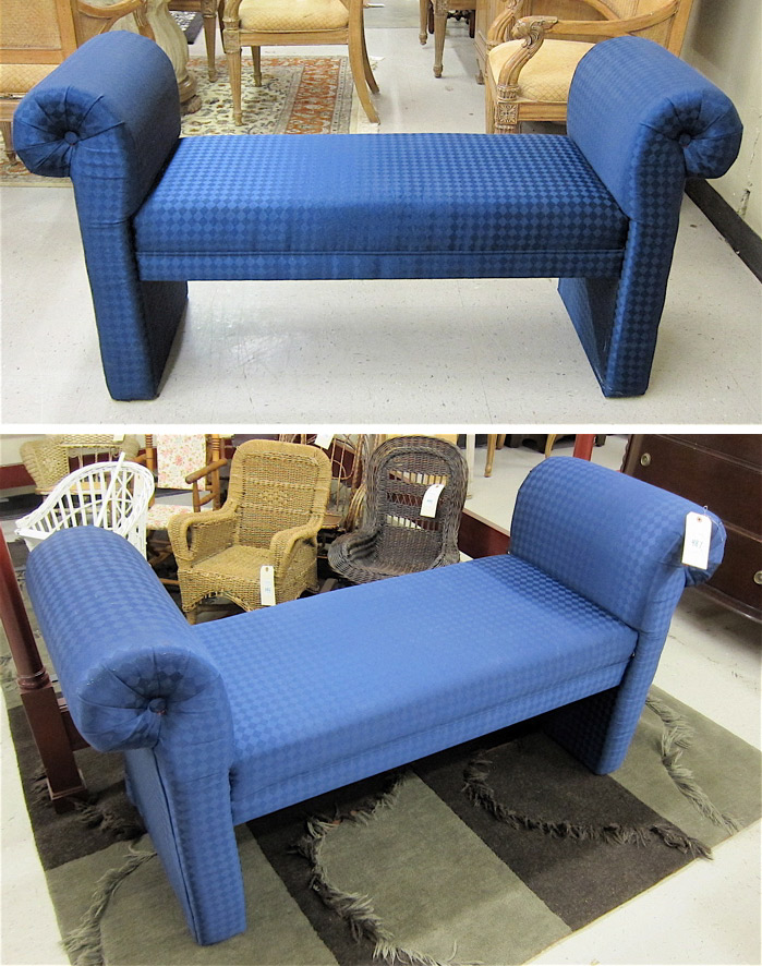 PAIR OF UPHOLSTERED WINDOW BENCHES