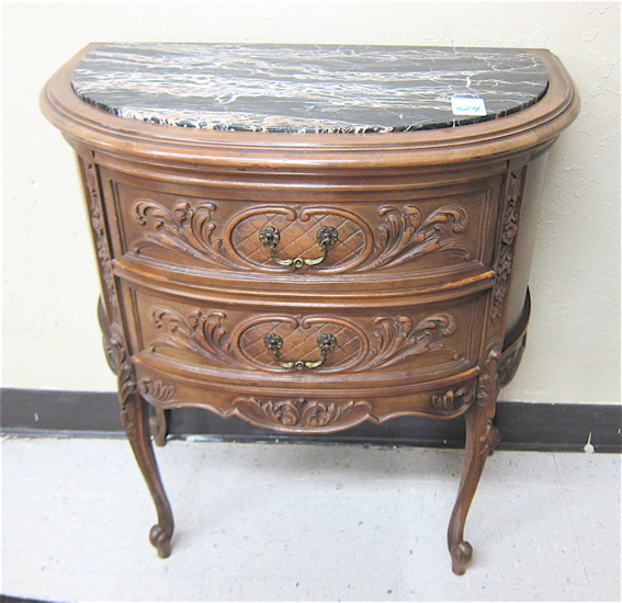 SMALL LOUIS XV STYLE DEMILUNE CHEST