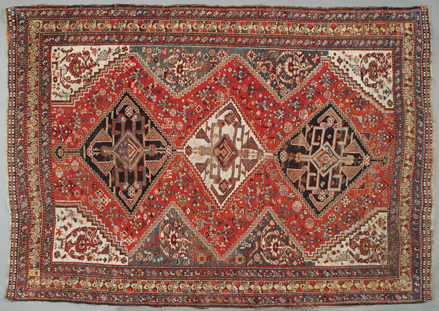 SEMI ANTIQUE PERSIAN QASHQA I AREA 16f233