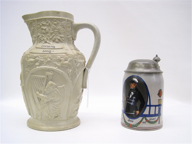 TWO GERMAN BEER COLLECTIBLES: a 1/2