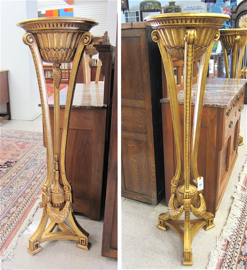 A PAIR OF LOUIS XVI STYLE GILTWOOD