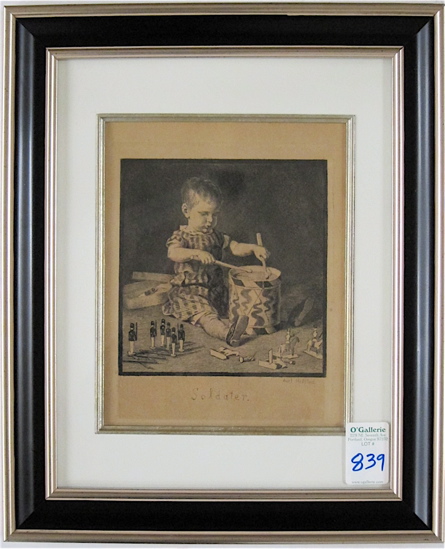 AXEL HELSTED ETCHING Danish 1847 1907  16f2dc