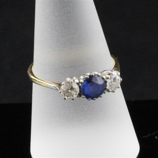 An 18ct gold sapphire and diamond