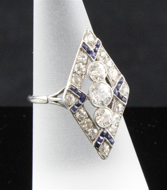 A 1920 s platinum diamond and sapphire 171a22