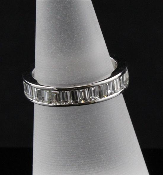 An 18ct white gold and baguette