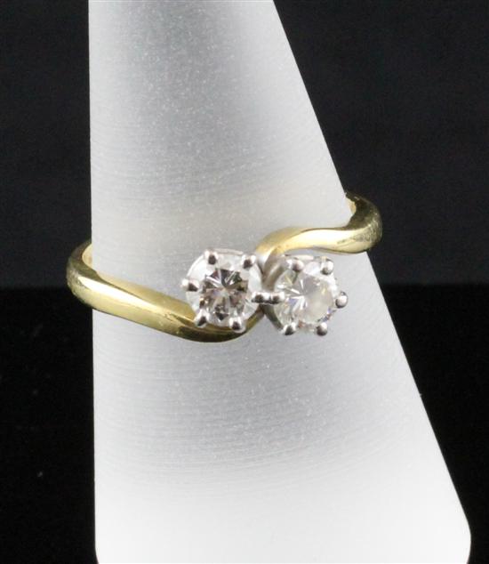 An 18ct gold two stone diamond 171a51
