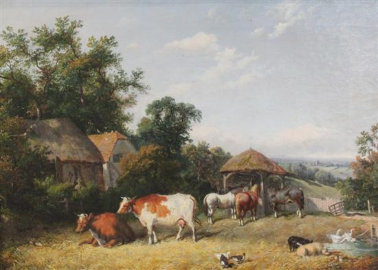 After Herring oil on canvas Farmyard 171ab0