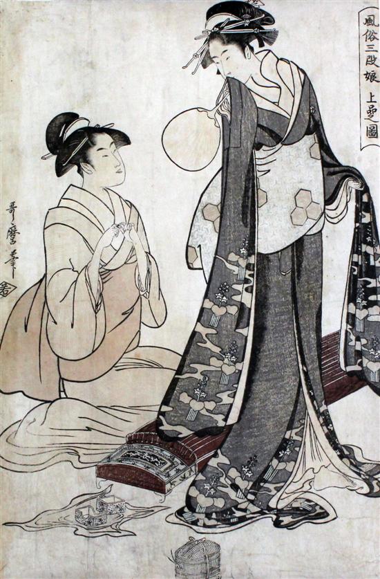 Utamaro woodblock print Geihin
