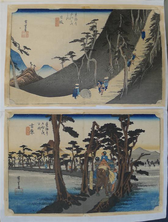 Hiroshige 1797 1858 two woodblock 171ac8