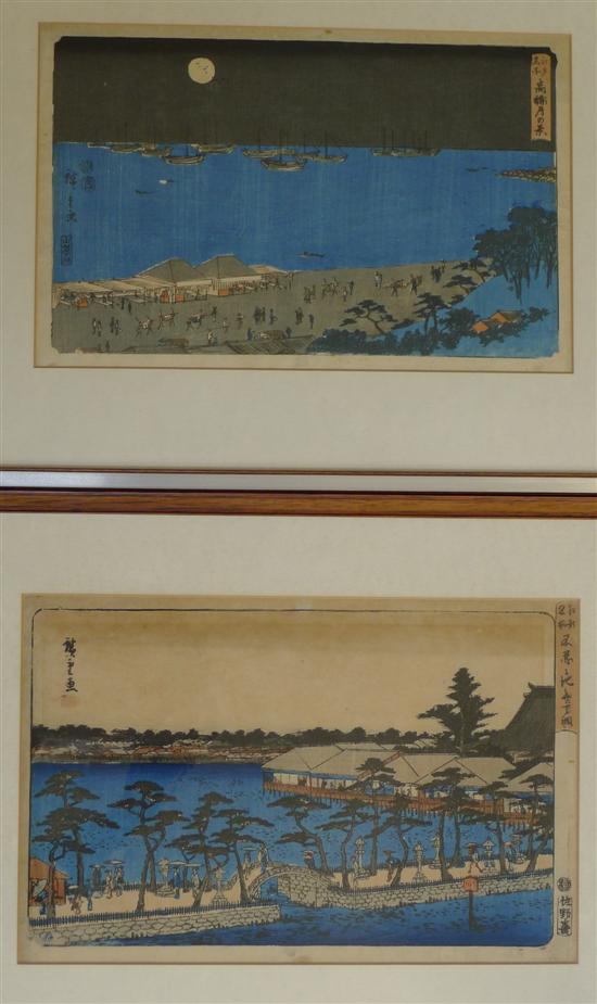 Hiroshige two woodblock prints 171acb