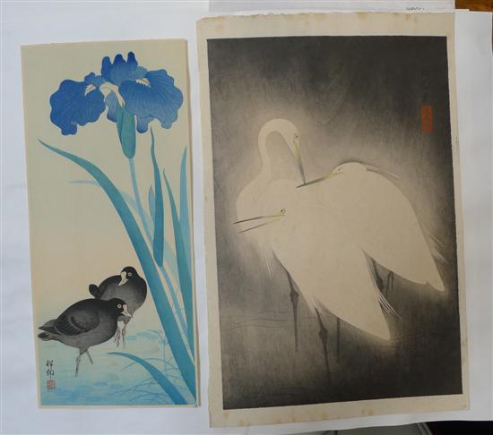 Koei woodblock print Egrets 16.75