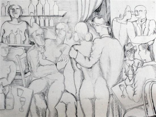 Ossip Zadkine (1890-1967) etching Figures