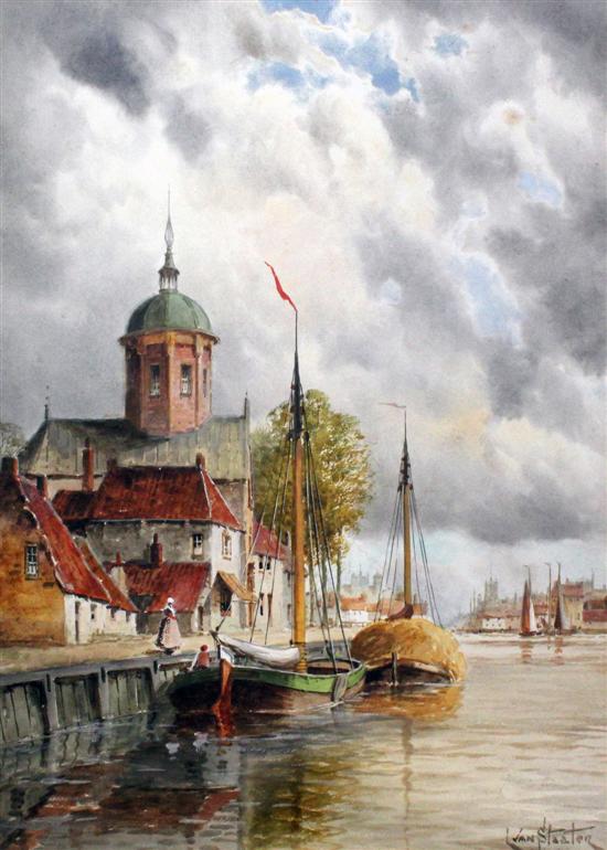 Louis Van Staaten (1859-1924) watercolour
