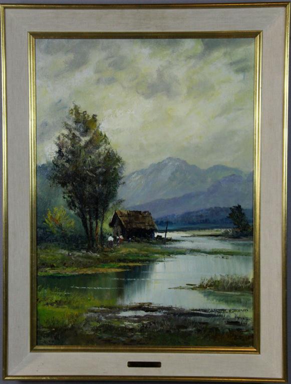 Oil Painting on Canvas signed DossenaMountain 171b81