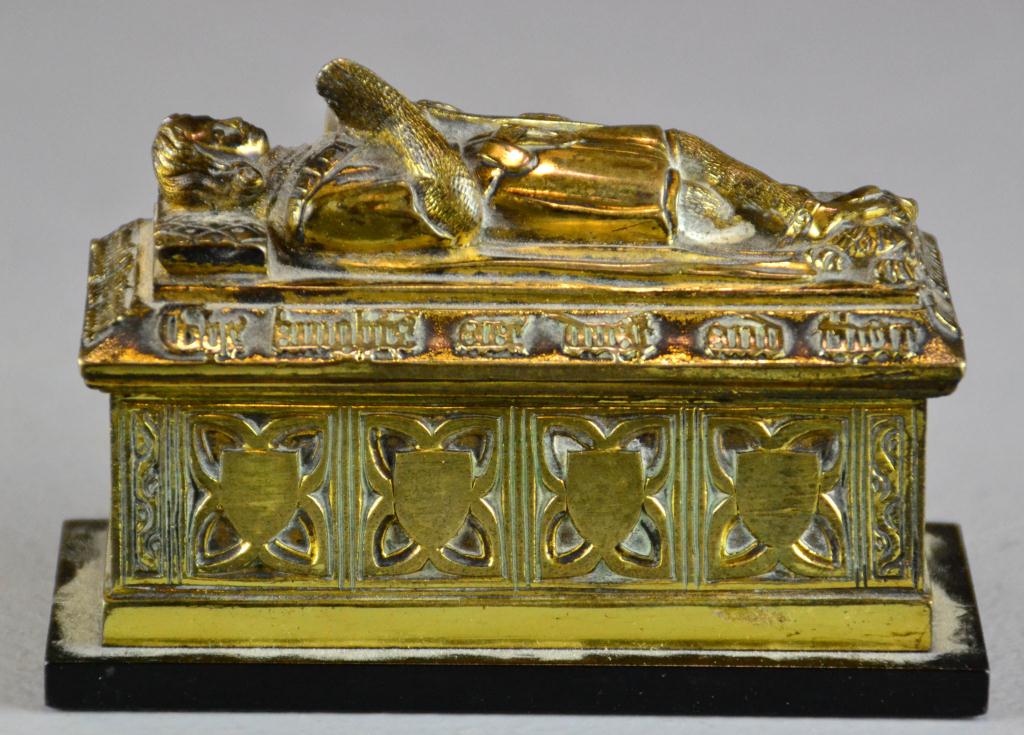 Brass Casket with Knight FigureSmall