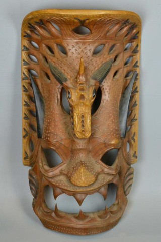 LARGE AFRICAN POLYNESIAN MASKFinely 171ba7