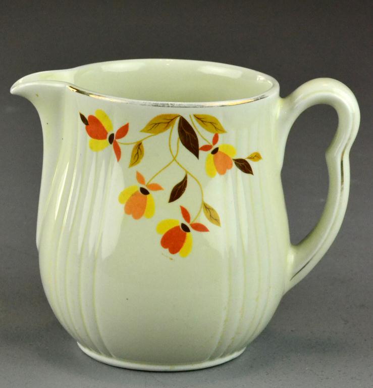 Hall Floral PitcherPottery pitcher with
