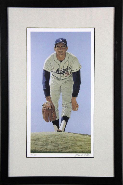 Sandy Koufax Framed Print by Arthur 171c1b