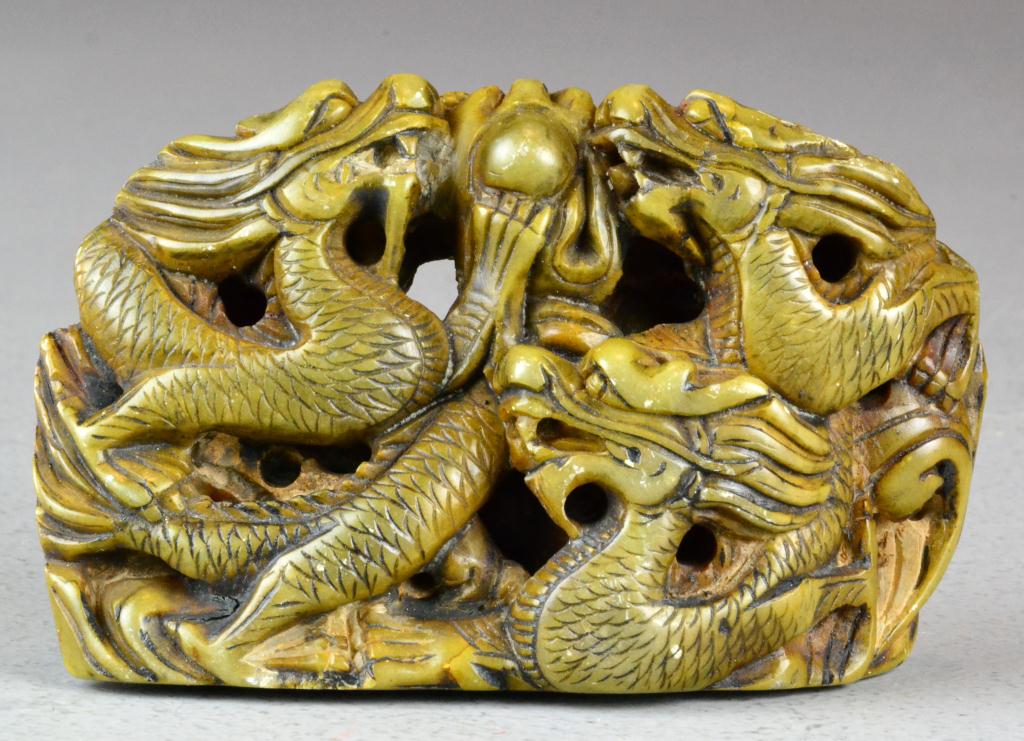 Chinese Soapstone DragonDepicting