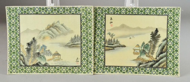 TWO CHINESE LANDSCAPE WATECOLORS 171c35