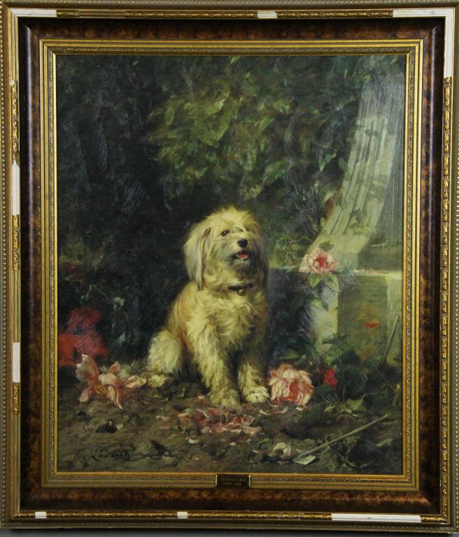 Framed Print of Terrier signed 171c48