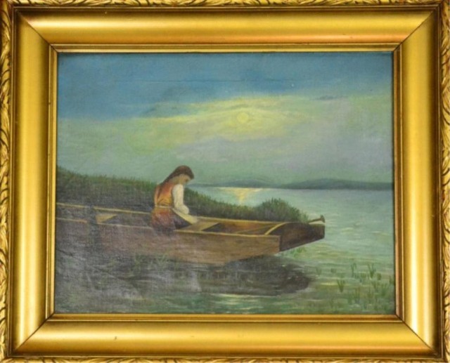 O. FISCH OIL PAINTING ON CANVASDepicting