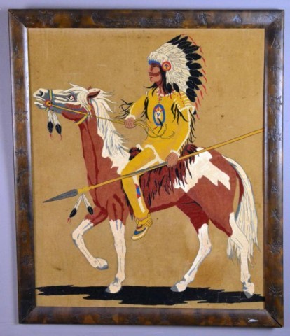 NATIVE AMERICAN PAINTING ON VELVETPainting 171c93