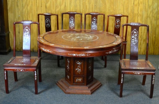  7 CHINESE INLAID MOP ROSEWOOD 171cd1