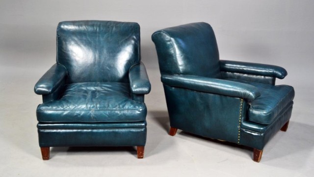 2 ART DECO 40 S GREEN LEATHER 171d4a