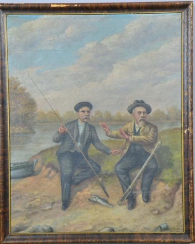 KELLEY OIL PAINTING OF FISHERMENScene 171d57