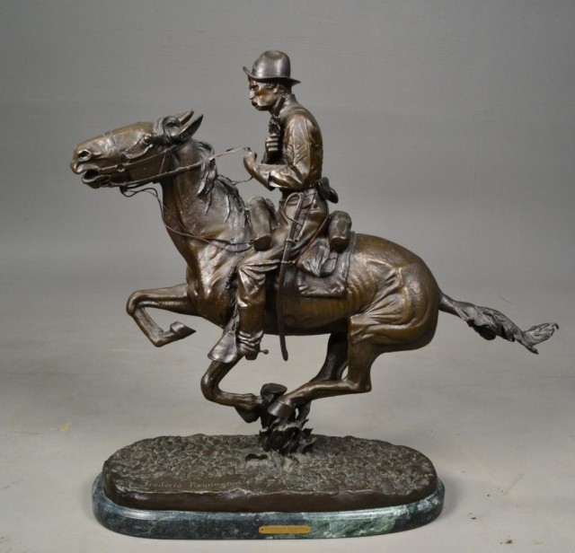 BRONZE SCULPTURE BY FREDERICK REMINGTON TROOP 171d5e