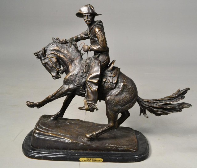 BRONZE SCULPTURE BY FREDERICK REMINGTONCOWBOY