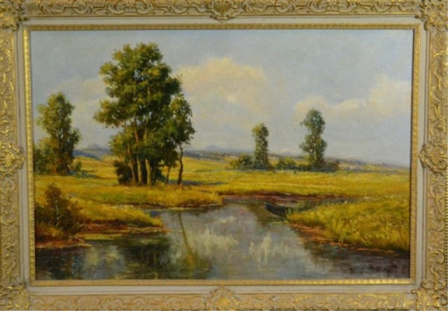 SIGNED BEHRENS OIL PAINTINGMasterful 171d6d