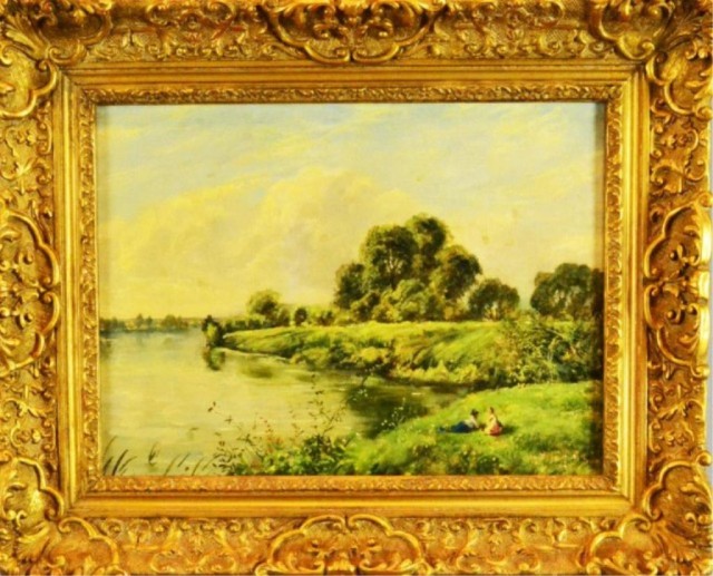 H. BAXTER OIL PAINTING ON CANVASLandscape