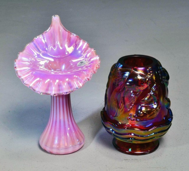 (2)Pieces Fenton Art Glass One