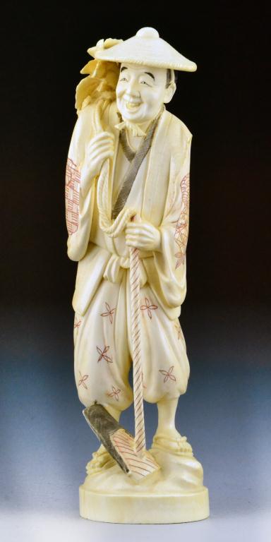Japanese Meiji Carved Ivory OkimonoFinely 171ea2