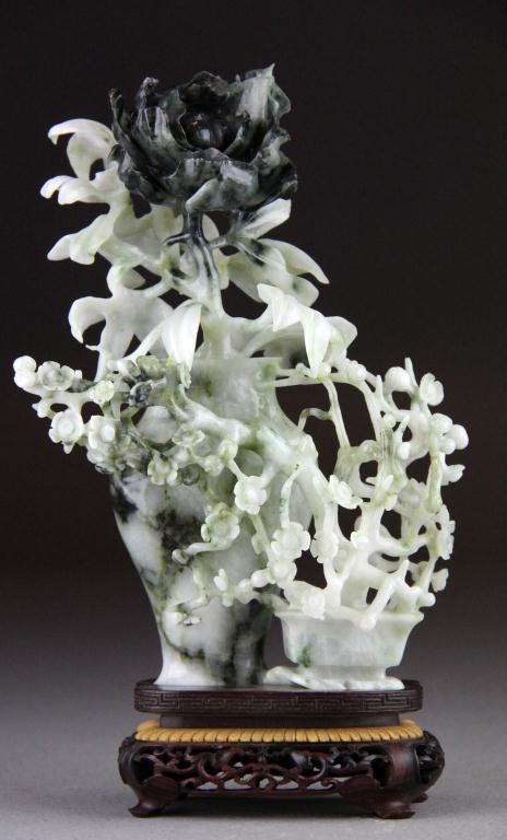 Impressive Chinese Jade Vase And CoverThe