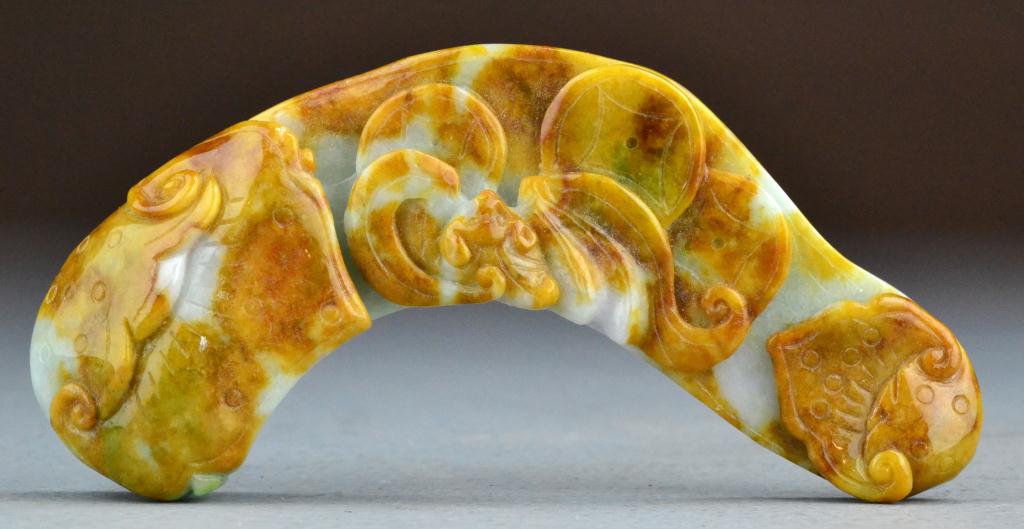 Chinese Qing Carved Jade BuckleOf