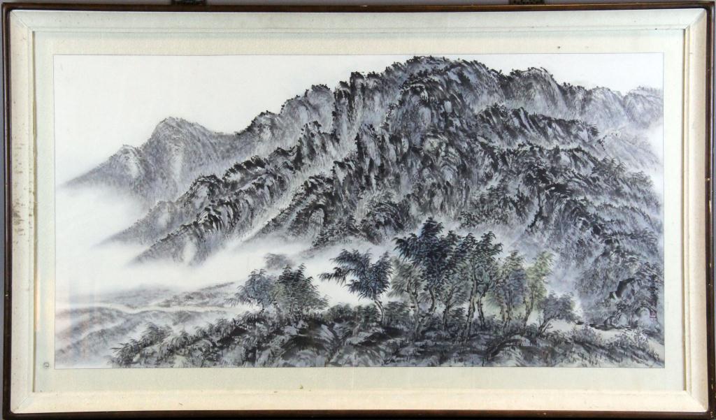 Chinese Qing Watercolor PaintingFinely