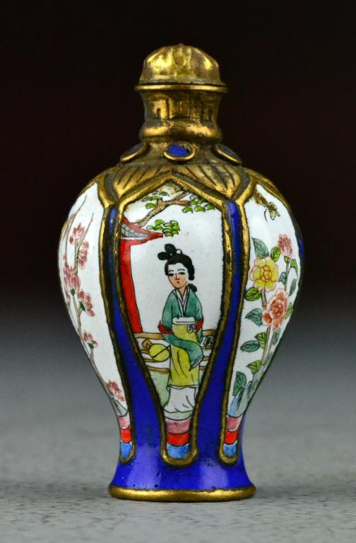 Chinese Qing Bronze Enamel Snuff 171fef