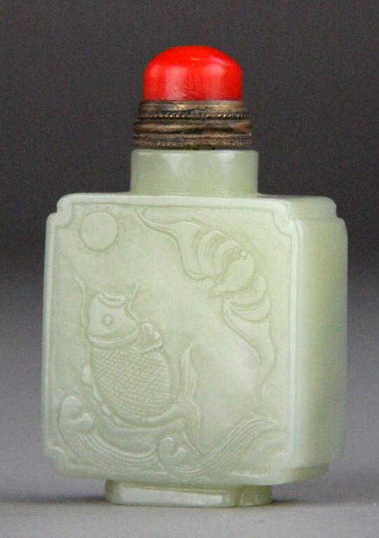 Chinese Qing Carved Celedon Jade 171ff9