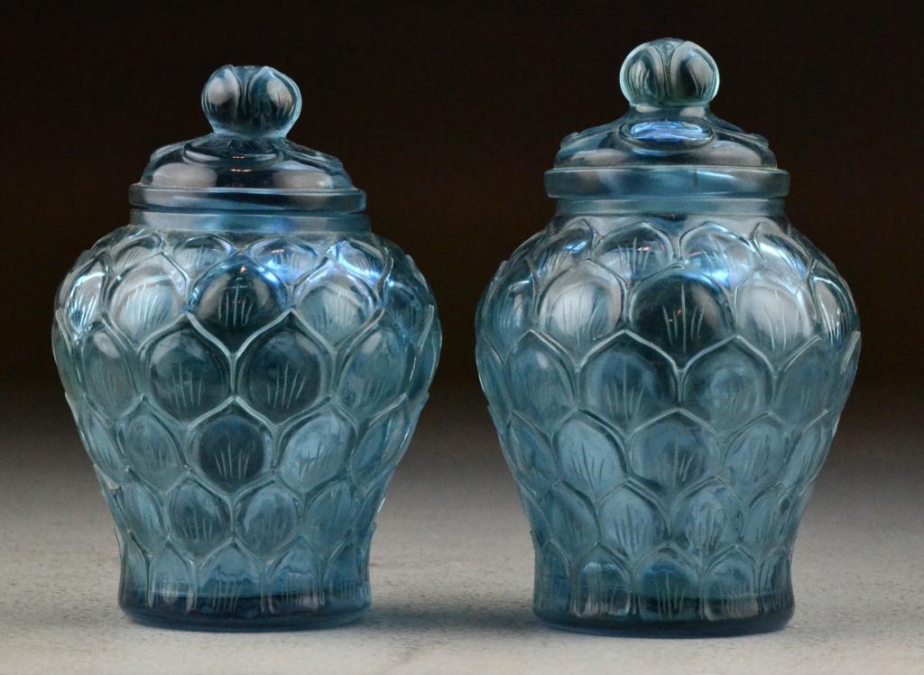 Pr Chinese Peking Glass JarsFinely 172024